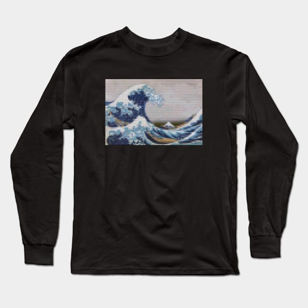 Great Wave Off Kanagawa Play Bricks [Rx-Tp] Long Sleeve T-Shirt by Roufxis